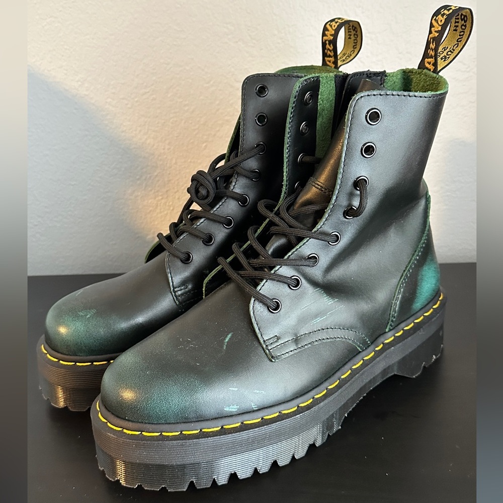 DR MARTENS JADON VINTAGE GREEN PLATFORM Women’s 11